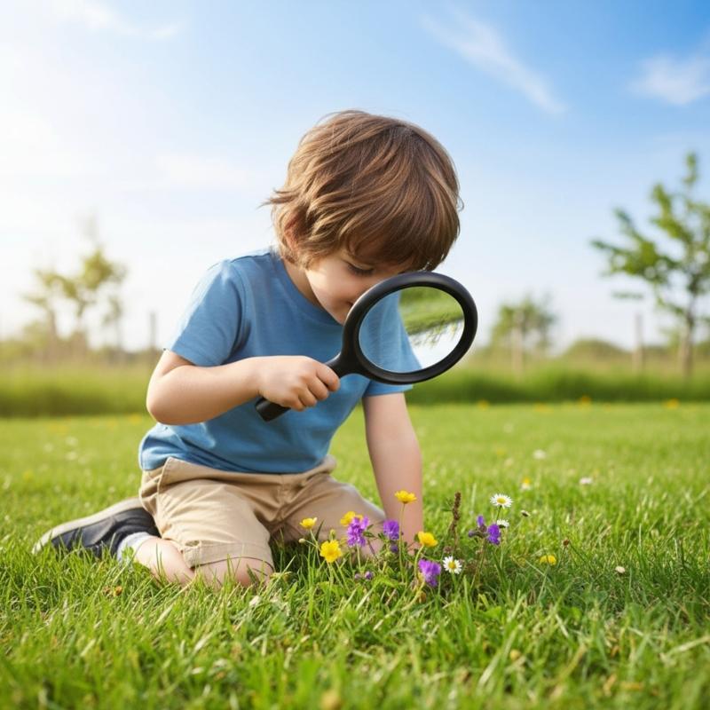 Adjustable Double Light Magnifying Glass With Comfortable Grip Nonslip Handle Enhancing Acrylic Lens For Detailed Inspection Hobbies Close Work