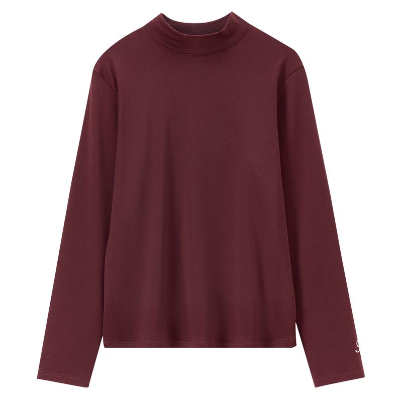 Women s Lyocell Blend Thermal Half-Turtleneck Long-Sleeve Top M