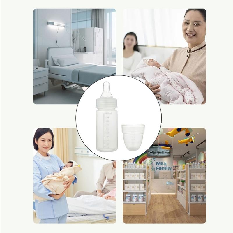 100ml Infant Feeding Bottle with Silicone Nipple Design Leak Proof Portable Milk Container Case For Preterm Baby