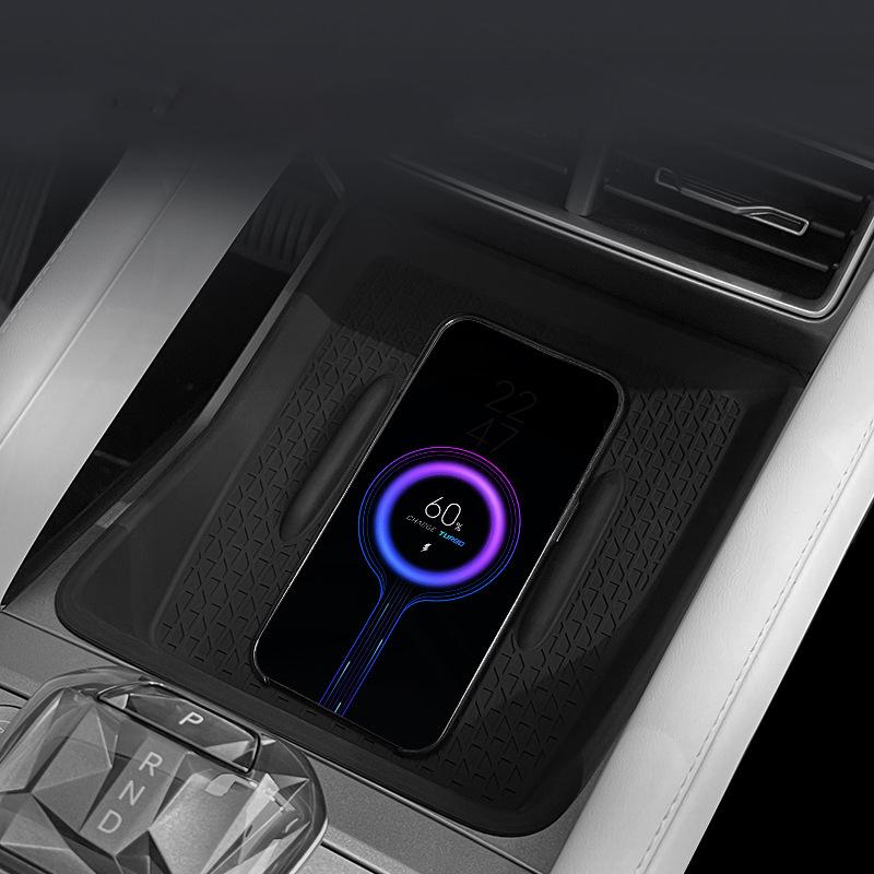 Car Silicone Wireless Charging Anti-slip Mat Center Control Cup Slot Pad For BYD Yuan Pro Yuan UP EV 2024 Interior Accessories