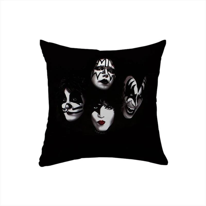 Cushion Cover 45x45 for Bed Sofa Pillows KISS Rock & Roll All Nite Party Home Decor Pillow Cozy Cases Decorative Band Dakimakura