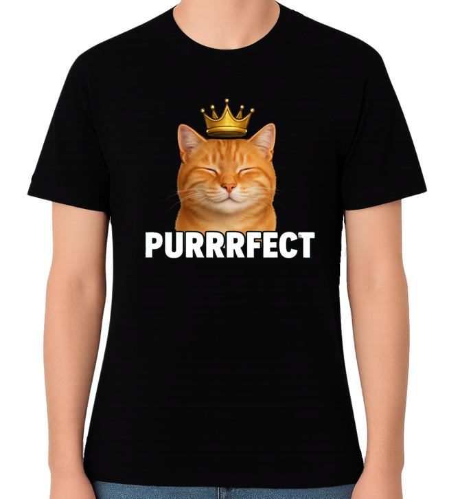 Purrrfect Cat Crown Queen Unisex Perfect T-Shirt Funny Princess Cute Tee S разноцветный