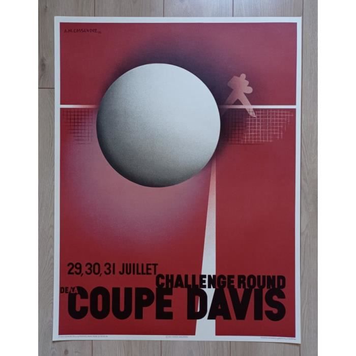 

Lithographie - Cassandre - Coupe Davis - 69x91cm - Roulée - Vintage