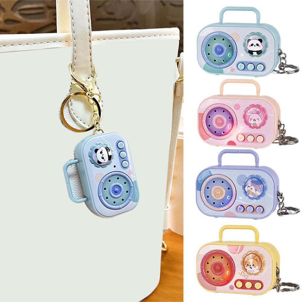 Porte-clés Pendentif Enregistreur Rétro Nouveau Mini Radio Amusante Enregistrement Boîte Jouet Jouet Enregistreur Cadeau Mini Enfantr P8A8