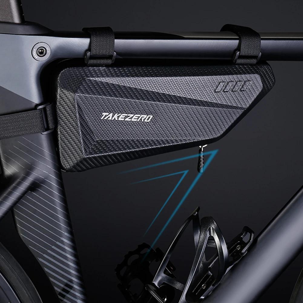 1.5L Motorcycle Frame Hard Shell Side Bags Universal Bike Frame Front Tube Bag Waterproof Large Capacity Cycling Accessories