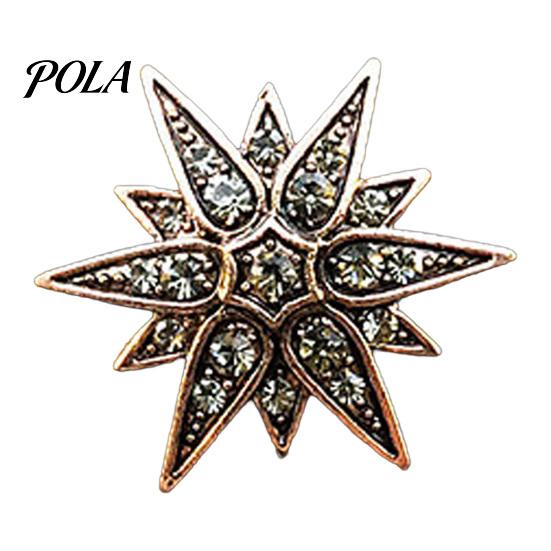 Rhinestone Lapel Pin 1/2Pcs Double-Layered Eight-Pointed Star with Rhinestones, Thickened Alloy Fashion Suit Safety Buckle for Suits Shirts