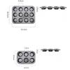 1 Packung Muffinform 6/12 Mulden Quadratische Cupcake-Form Muffinform Cupcake-Form Muffinform Kohlenstoffstahl Backform Antihaft Backgeschirr