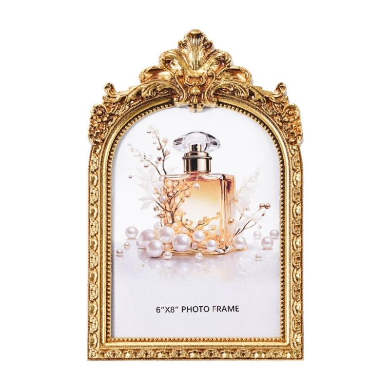 Retro Picture Frame Antique Ornate Photo Frame for Tabletop Wall Hanging Decorative Photo Frame for Home Photo Gallery