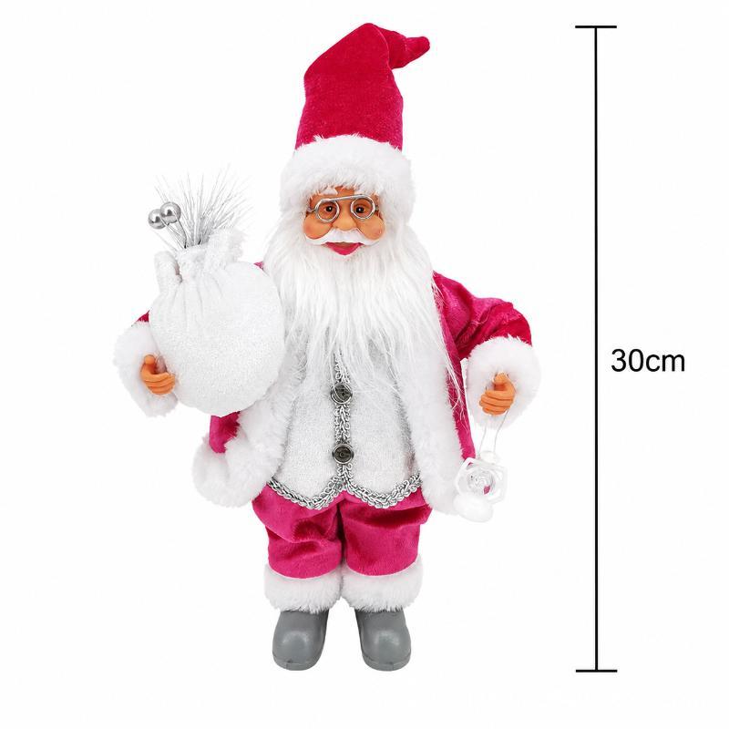 New Santa Claus Standing Figurine Christmas Decoration Window Display Ornament Home Decor Items And Gifts