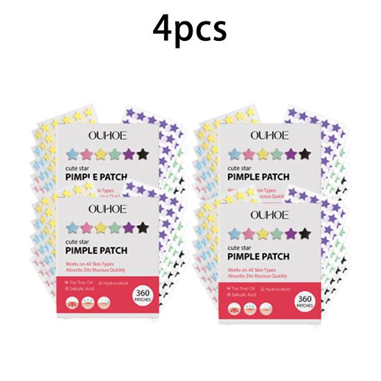 OUHOE star-shaped hydrocolloid care patch men and women facial partial patch daily breathable concealer hydrocolloid patch 360pcs