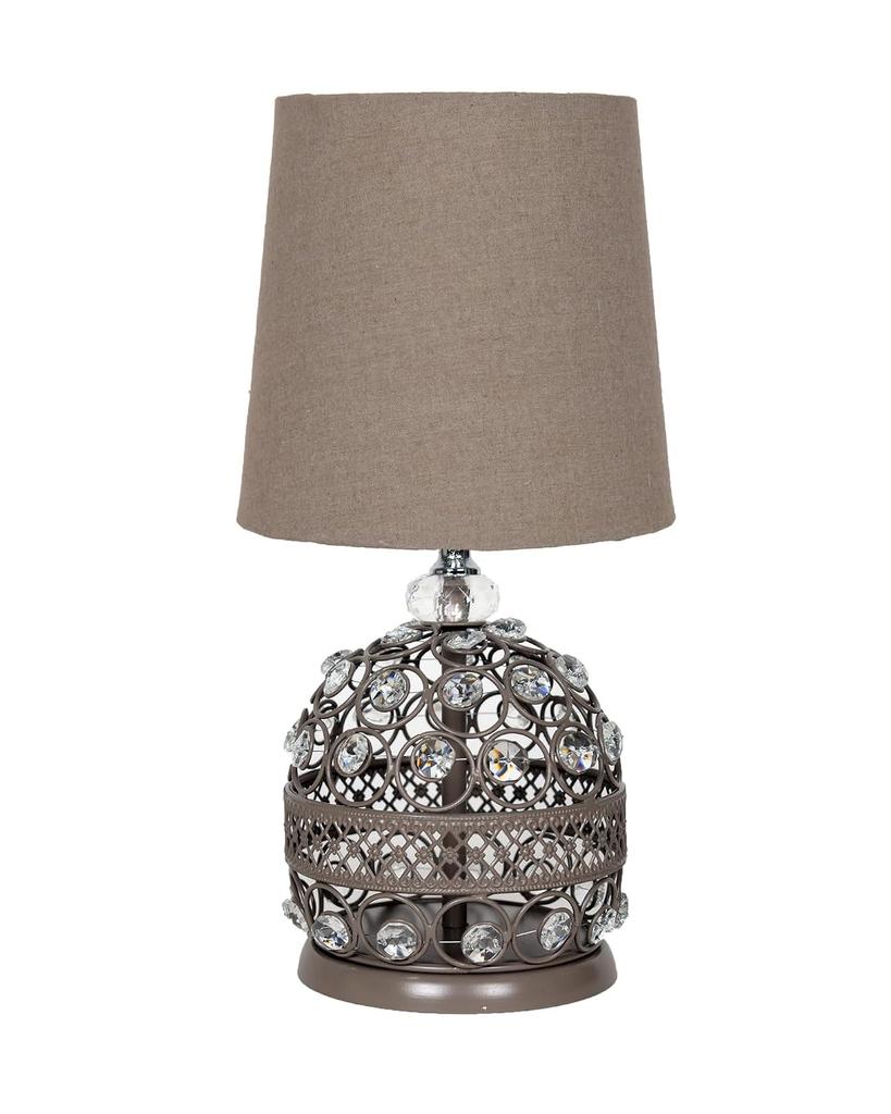 Modern Small Crystal Table Lamp, Contemporary Bedroom Bedside Night Stand