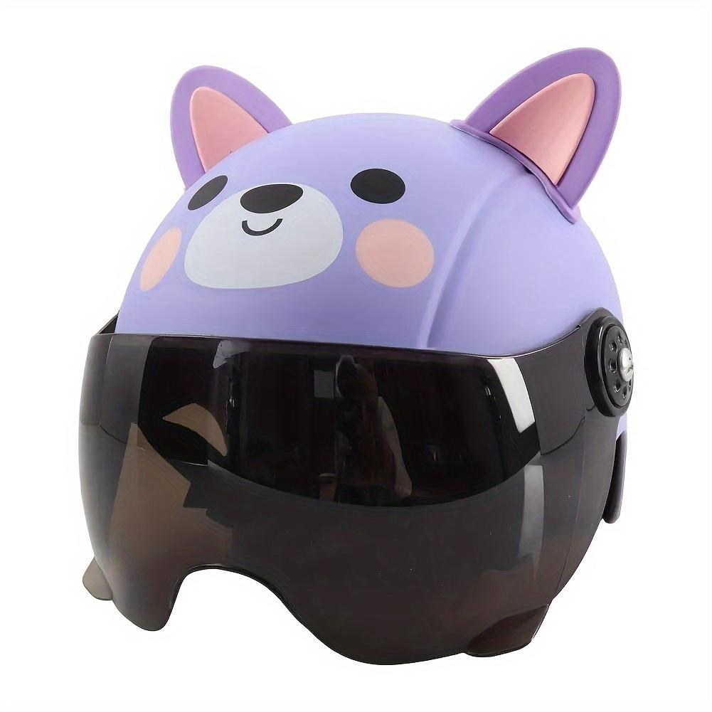 Casco de Montar para Niño Ajustable Apariencia Adorable Ultraligero Absorbente de Impactos ABS Casco de Seguridad para Patineta Bici de Niño para Niño