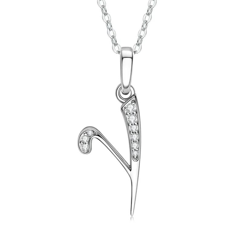 2025 New 26 Letter Zircon Necklace Design, Trendy English Pendant, Fashionable Temperament, High-end Personality, New Necklace