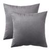 Decorative Pillowcase, Dark Gray Velvet