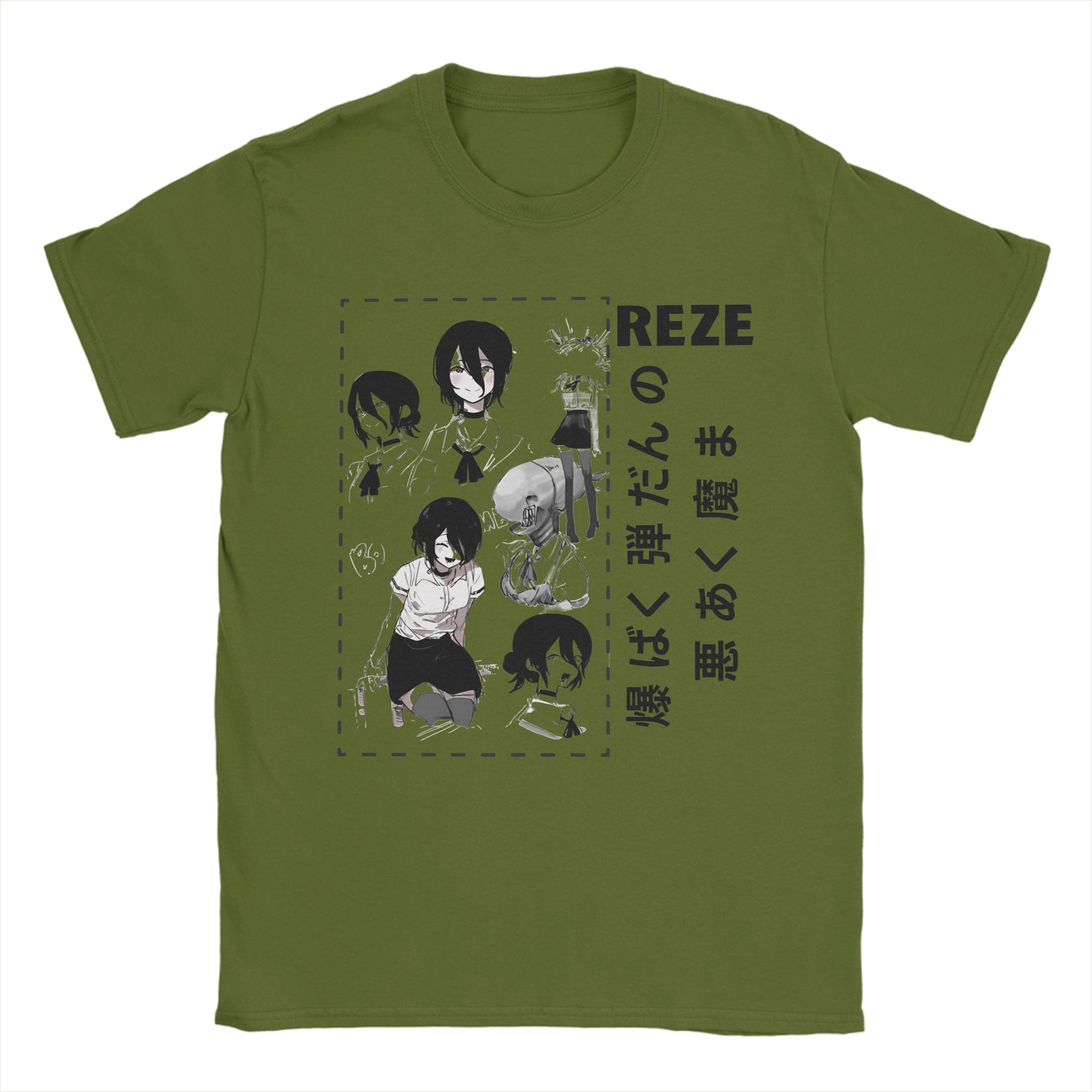 

Fashion Chainsaw Man The Movie Reze Arc T Shirt For Unisex Pure Cotton Tee Shirt Short Sleeve Tops 4XL