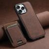 Magnet Wireless Charging Card Holder Stand Luxury Faux Leather Phone Case for IPhone 17 Pro Max 16 Plus 15 14 13 12