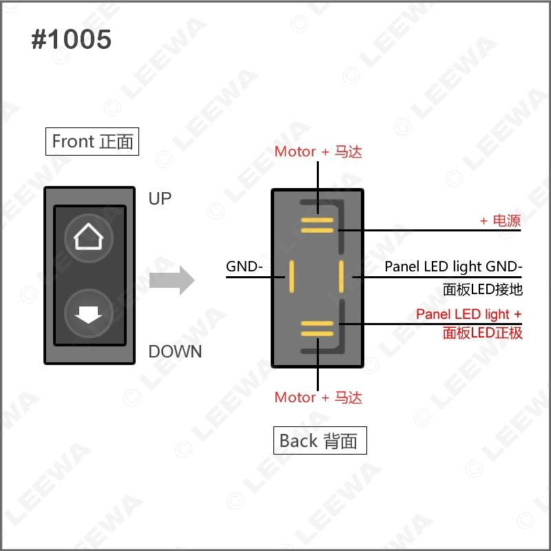 Buton comutator geam electric 10-30A pentru toate mașinile cu LED verde Comutator buton pentru mașină