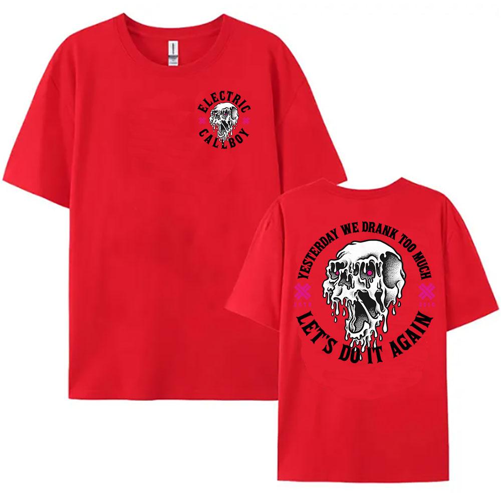 

Let s Do It Again Shirt ELECTRIC CALLBOY Band Design T-shirt Unisex Streetwear Short Sleeve 100%Cotton Women Tshirts Graphic Anime T-shirt Summer tops XS красный