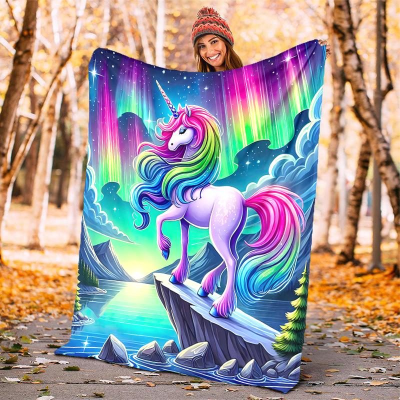

1PC Enchanting Unicorn blanket, al season lightweigh Poster blanket home office outdoor nap multifunc Poster blanketional blanket 80cm x 120cm