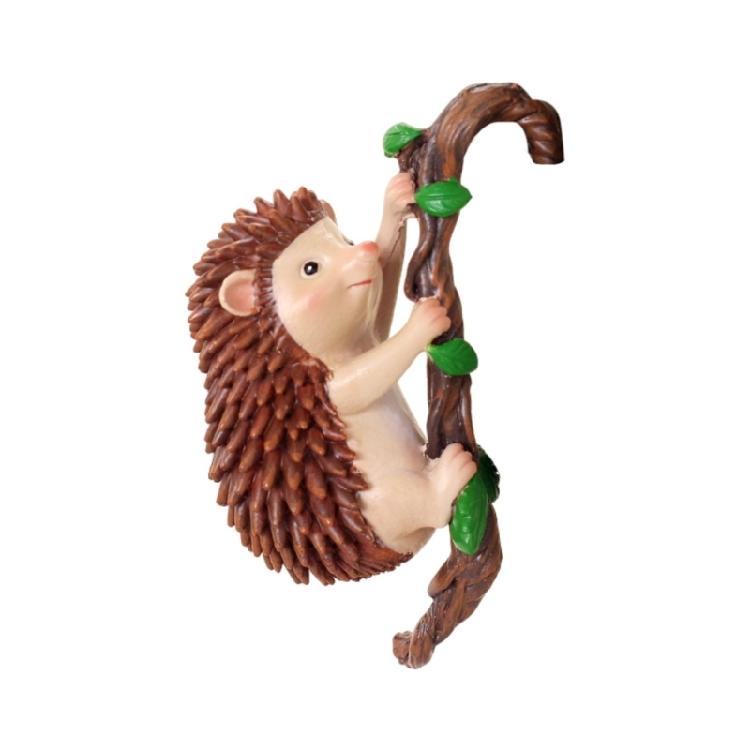 

Natural Looking Resin Hedgehogs Decoration Hand Painted Resin Hedgehogs With Grape Hanging Decoration For Green Plant 1