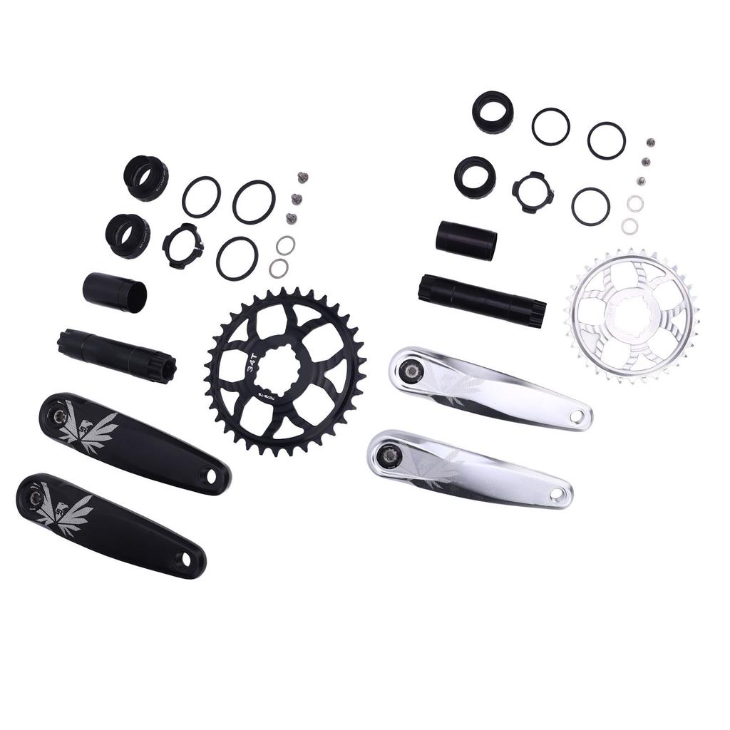 Bike Crank Arm Set Aluminum DUB Hollow Split Narrow Wide Chainring Crank Set for Mountain Bikes