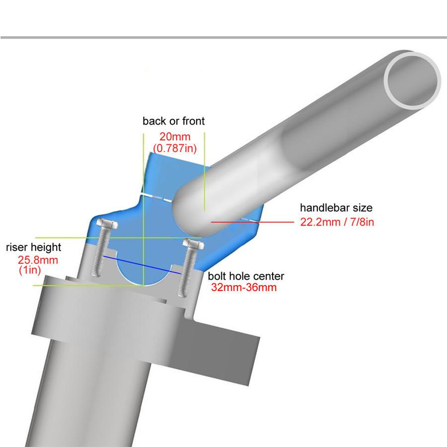 For Honda CBF1000 CBF500 CBF600 CBX650 CB1000R CB1000 CB1300 NC700S NC750S NC750 Mount Extension Back Moved Up Handlebar Risers