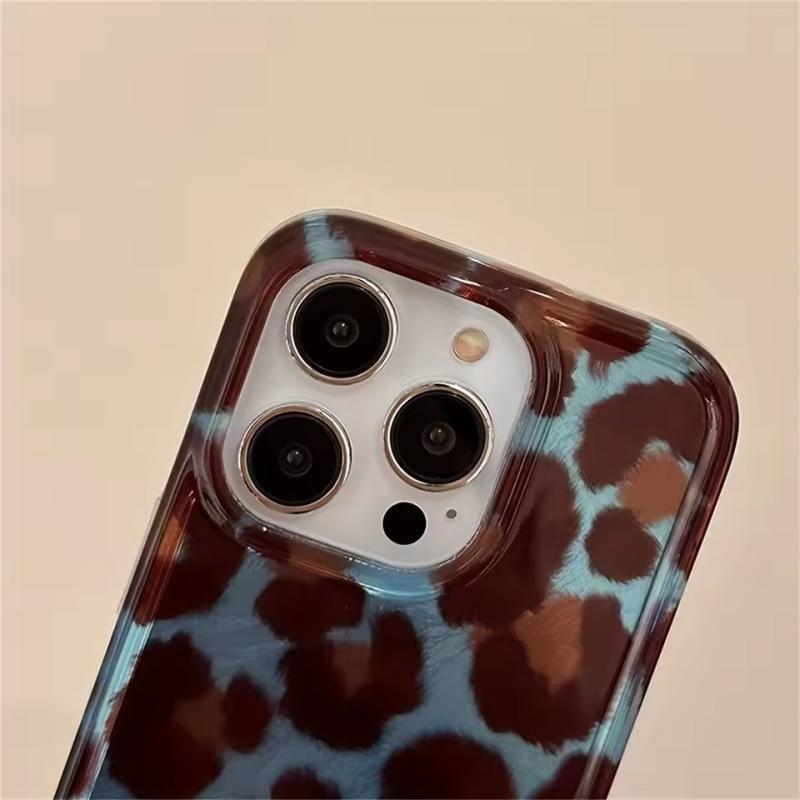 Enkelt Mote Smudge Leopardtrykk Mykt Telefondeksel For iPhone 15 Deksel iPhone 16 Pro Max 14 13 12 11 Deksel