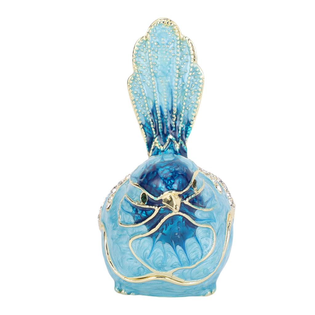 Bird Shaped Jewelry Box Zinc Alloy Enamel Trinket Box Multifunctional Necklace Ring Earrings Storage Box Home Decoration