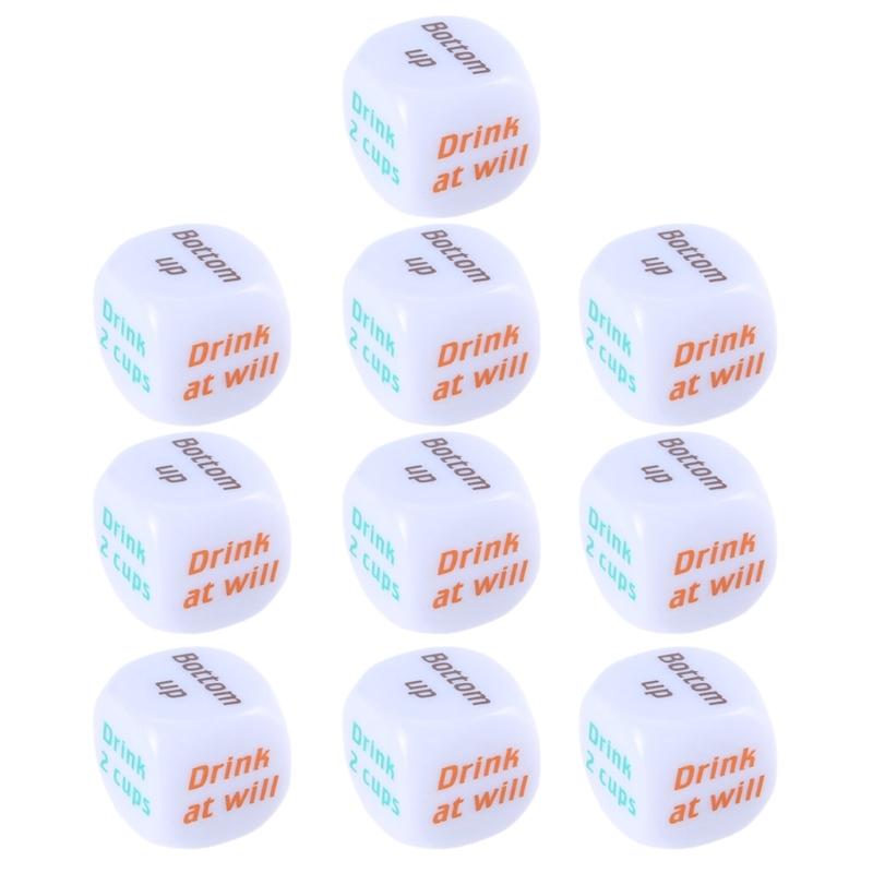

Drinking Game Dices, Acrylic Party Game Drinking Fun Drinking Dices Finger Guessing Game Dices for Adult Birthday Party 20mm