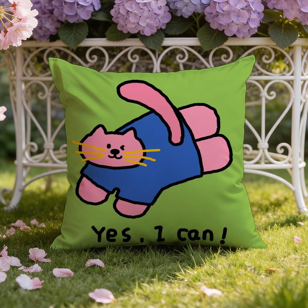 Happy D-Dog Cushion Cover Home & Car Dual-Scene Pillow Cover: Reversible for Premium Comfort