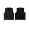 Taion Unisex Military Reversible Boa Vest V-Neck R001BML-1