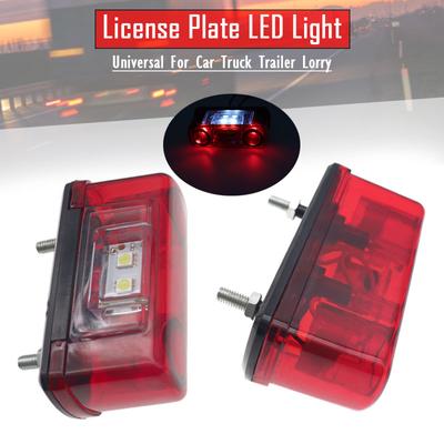 Nuovo 12V 24V Led targa luce rossa impermeabile universale per auto camion rimorchio fanale posteriore