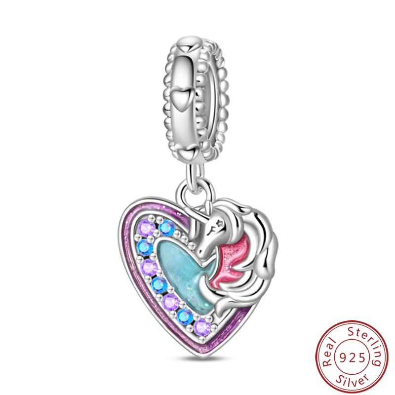 Sweet Copper Princess Dress Rabbit Koala Rainbow Horse Cat Charms Beads 3Mm Diy Fine Jewelry Gifts