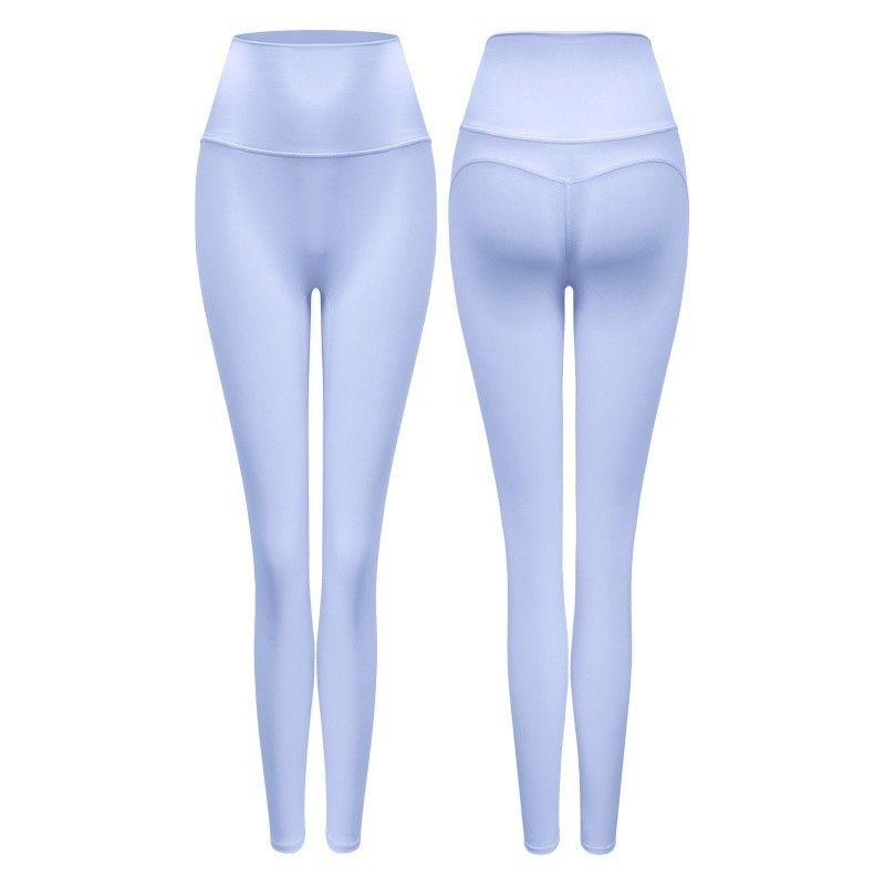 

Seamless Yoga Pants Women Summer Hot Sale High Elastic Sports Outer Wear Leggings Outdoor Quick-Drying Running Fitness Training Pants Snow blue purple pants L