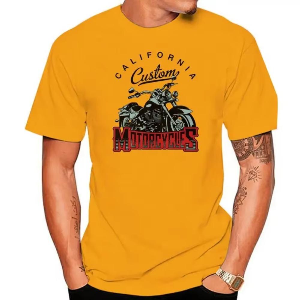 California  Motorcycles T Shirt Hot Rod Vintage Motorbike Club Garage 150 Men T Shirt
