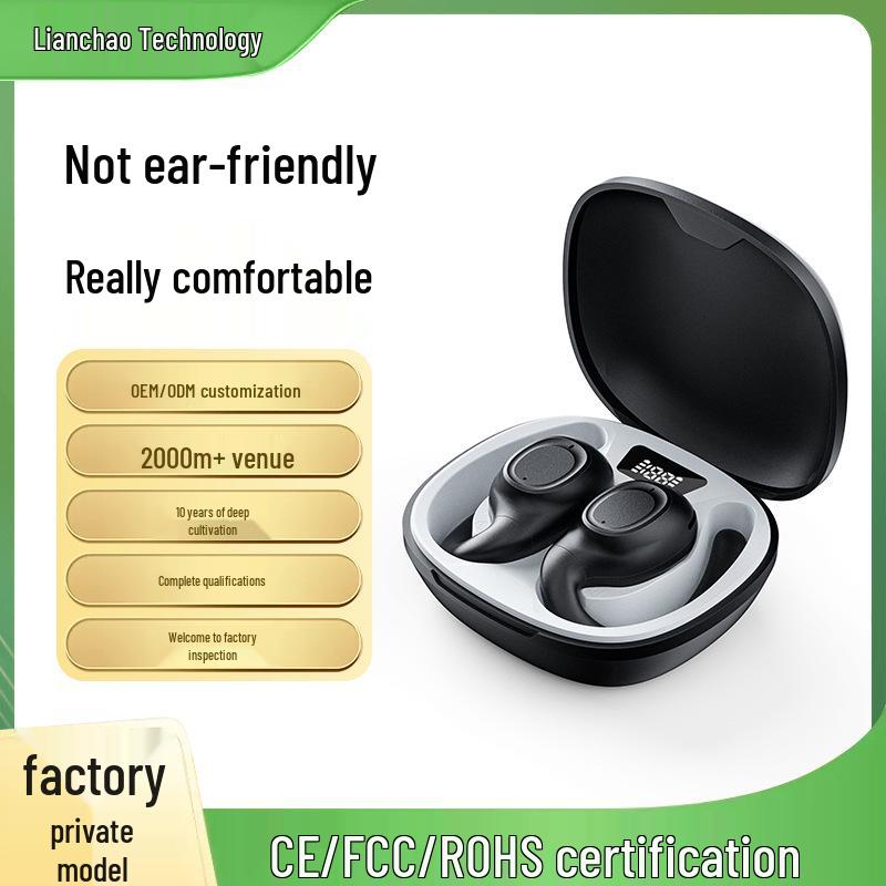Wireless Ear-hanging Bluetooth Earphones: Painless, High Volume, Business Style