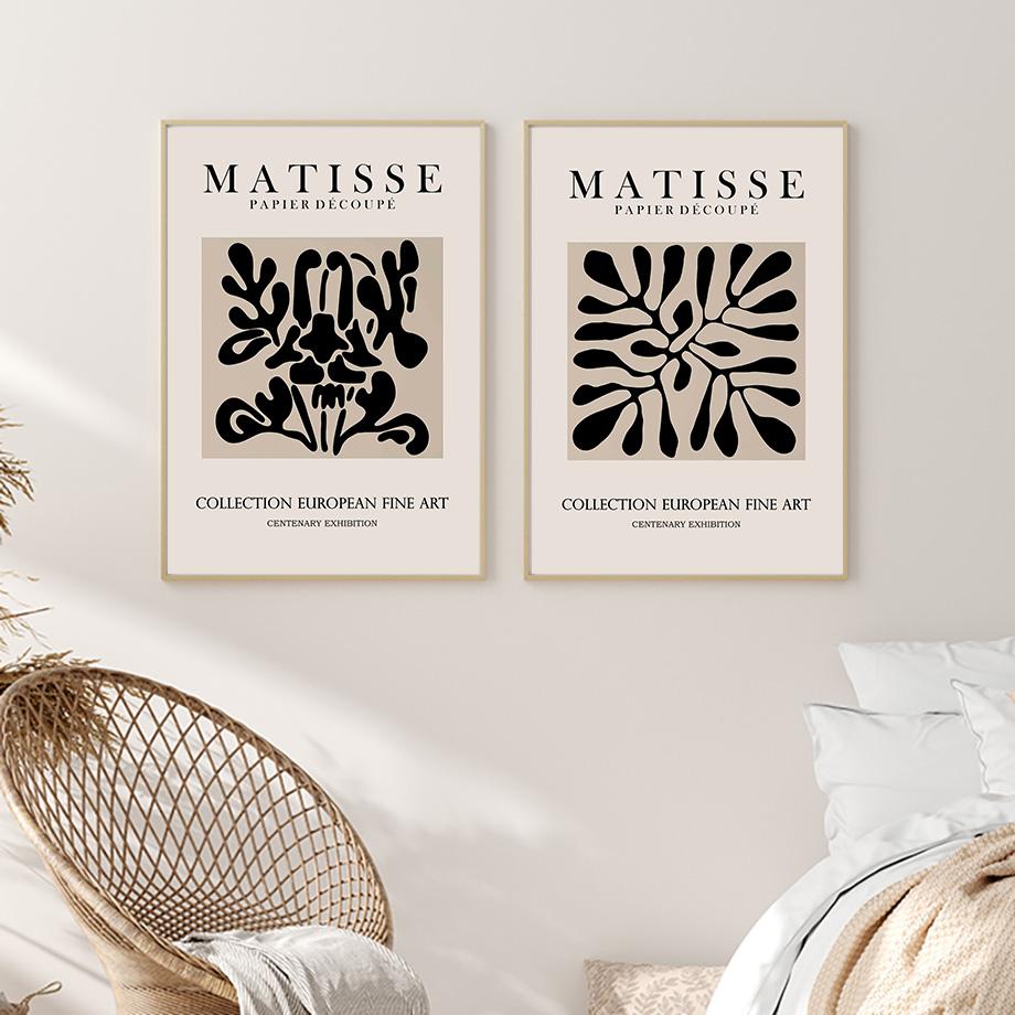 Abstrakt Matisse Picasso Ansikt Due Blad Nordiske Plakater og Maleri Trykk Veggkunst Lerret Veggbilder for Stuedekor