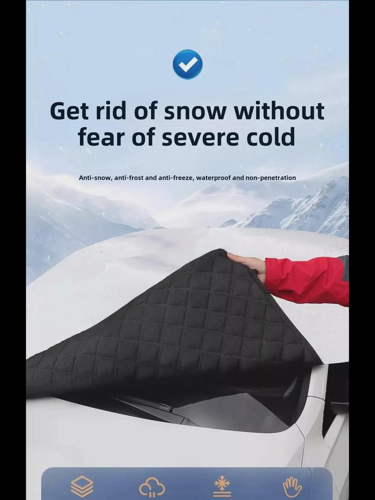 Winter Car Windshield Snow and Frost Cover - Thick, Anti-Freeze Protection for Front Windshield