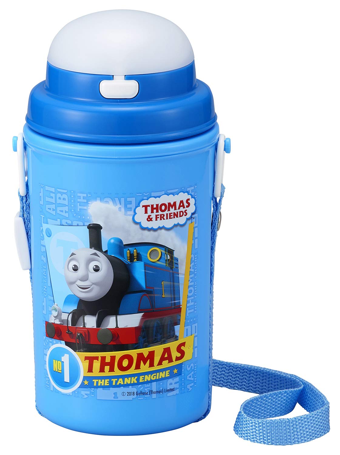 

OSK Thomas the Tank Engine Mug with Straw, 450ml [InsulatedIncludes StrawOne-Touch Open], Made in Japan, SC-450S