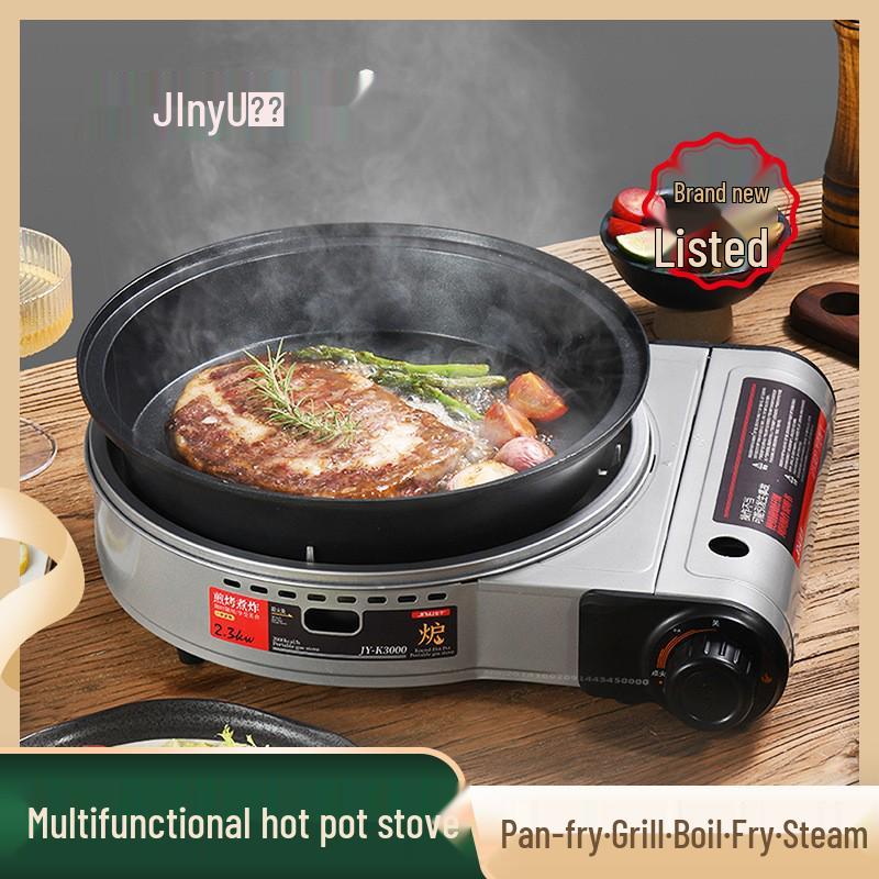 Portable Multifunctional Cassette Stove for Outdoor Cookouts & Grilling