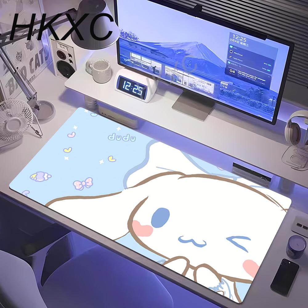 XXL Mouse Pad Kawaii Cinnamoroll Mouse Mat Cute Gaming Accessories Computer Gamer Keyboard Pad Large Size Non-slip Desk Mats