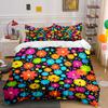 Colorful Floral Print Decor Set Soft Skin-Friendly Bedding Set Includes 1 Duvet Cover And 2 Pillowcase, Gift
