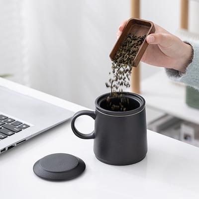Tianview 375ML Ceramic Cup Office Tea Cup Ceramic Mug Liner Filter High Temperature Tea Set Gift Boxed