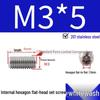 201 Stainless Steel Headless Set Screw - Flat End Socket Screw