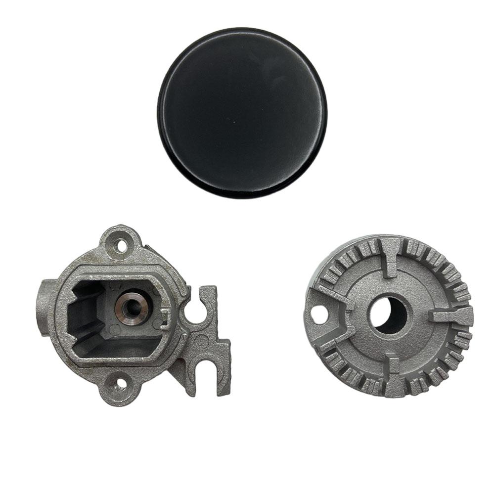 

Набор из 3 предметов: шляпа для посуды, крышка для плиты, модернизированная газовая горелка, подходит для большинства горелок газовой плиты, кухонные аксессуары, кухонная горелка