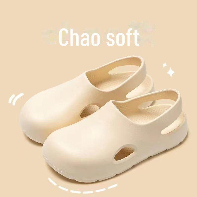 Fashionable Women's Closed-Toe Nurse Sandals - Non-Slip, Cute, Thick Sole for Summer Beach Wear