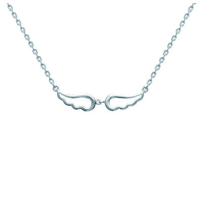 [K7796] - Silver Necklace 'Les Ailes d'Ange' Silver (rhodium-plated) - 30x6 Mm