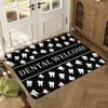 Zahnarzt Schützt Zähne Willkommen Fußmatte Weich Verdickt Saugfähig Rutschfest Schlafzimmer Wohnzimmer Türvorleger Zuhause Flanell Teppiche