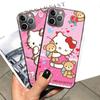 Case for iPhone 16 15 Plus 14 13 12 11 Pro 8 7 6S 6 SE 5S X XR XS Max Realme C30 C33 C31 9I Black Sofe Cover LI14 Hello Kitty