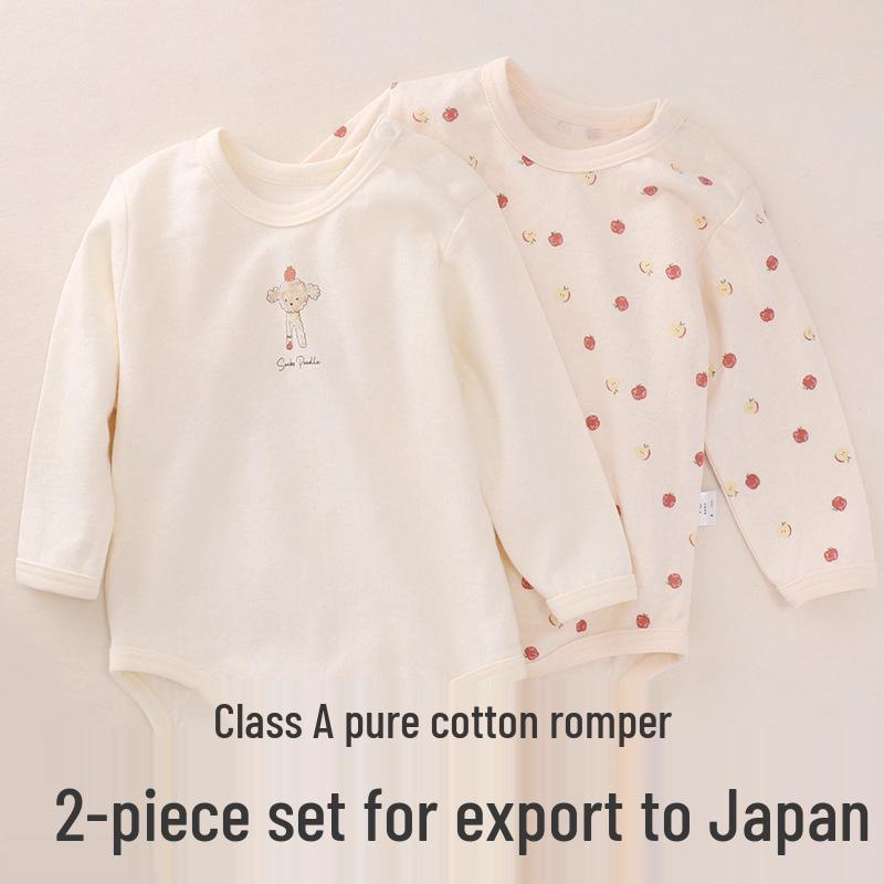 

Ромпер для девочки в японском стиле: Чистый хлопок, плечо на кнопках, треугольный дизайн для весны/осени/зимы 73CM (for height 64-72cm)